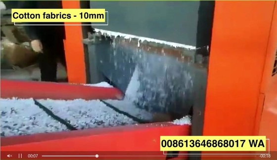 अच्छी कीमत 1600F सूती कपड़े कुचल बुना हुआ कपड़ा कतरन 10mm अंत आकार प्रति घंटा कतरन क्षमता 400kg ऑनलाइन